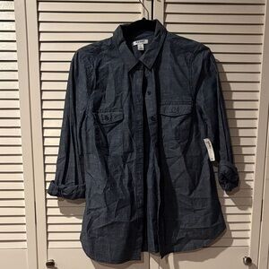Old Navy Navy Blue Collared Shirt